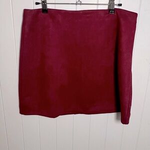 Pink Lily Suede Mini Skirt Size L